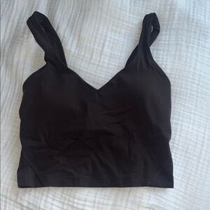 Dark brown lululemon align tank. V-Neck Crop Tank Top